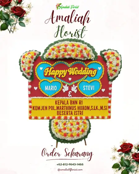 Papan Bunga Pernikahan Roban